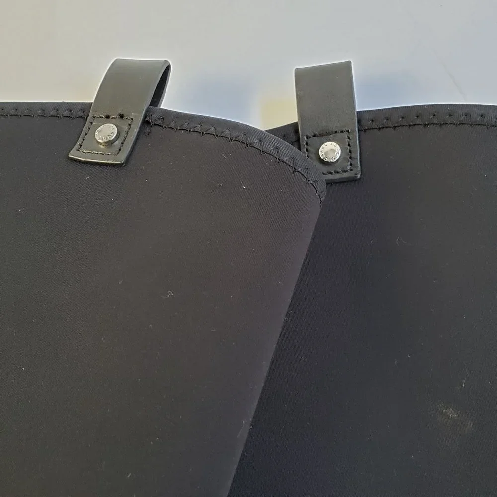 Michael Kors Black Rubber Tall Rain Boots Pull On Logo Charm Detail - Picture 15 of 15